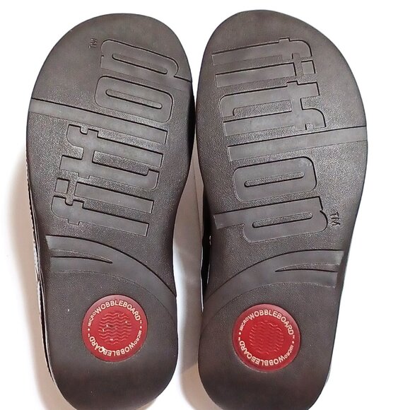 Fitflop Patent Brown Studded Mule Clogs Size 7 - Picture 8 of 9